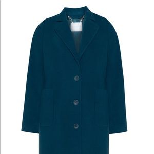 NWOT Plus size longline felt coat in Teal